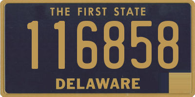 DE license plate 116858