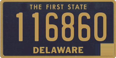 DE license plate 116860