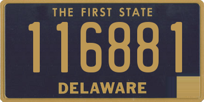 DE license plate 116881