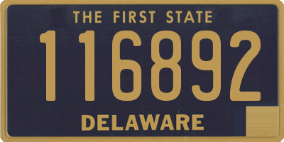 DE license plate 116892