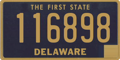 DE license plate 116898