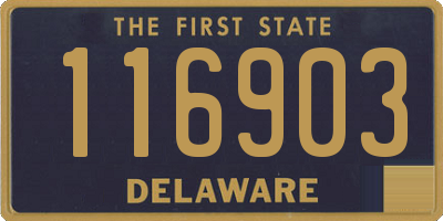 DE license plate 116903