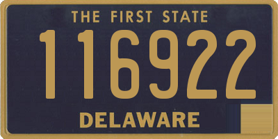 DE license plate 116922