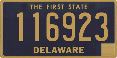 DE license plate 116923