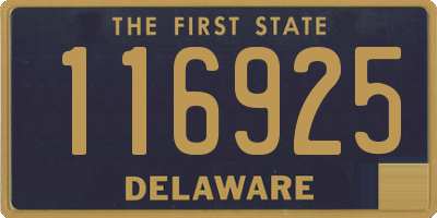 DE license plate 116925