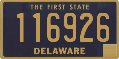 DE license plate 116926