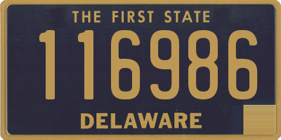 DE license plate 116986