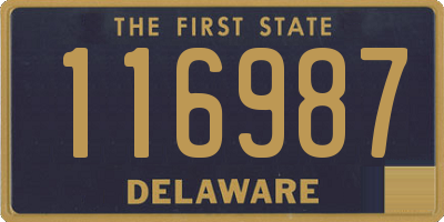 DE license plate 116987