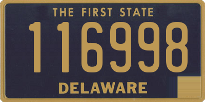 DE license plate 116998