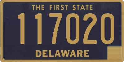 DE license plate 117020