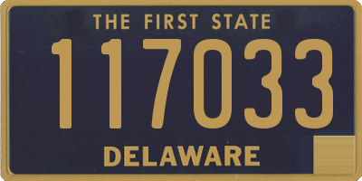 DE license plate 117033