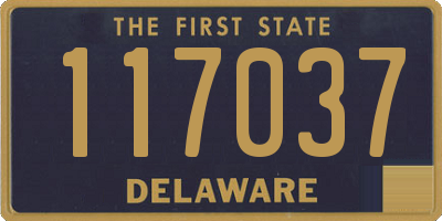 DE license plate 117037