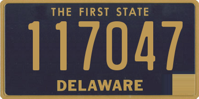 DE license plate 117047