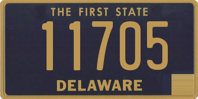 DE license plate 11705