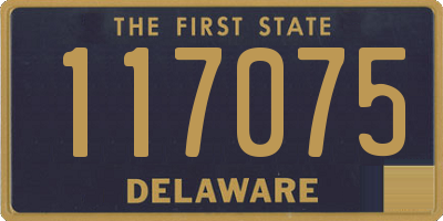 DE license plate 117075