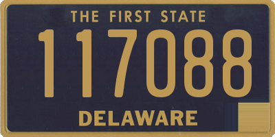 DE license plate 117088