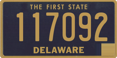 DE license plate 117092