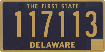 DE license plate 117113