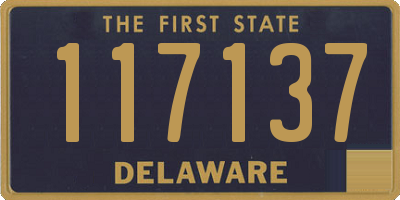 DE license plate 117137