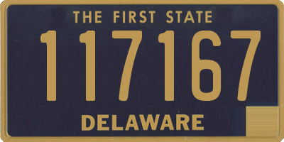 DE license plate 117167