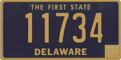 DE license plate 11734