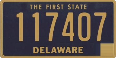 DE license plate 117407