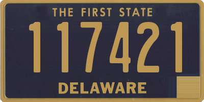 DE license plate 117421