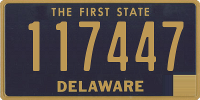 DE license plate 117447