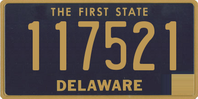 DE license plate 117521