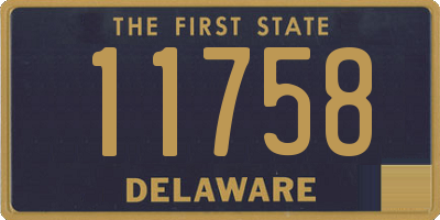 DE license plate 11758