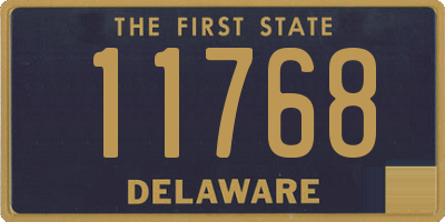 DE license plate 11768