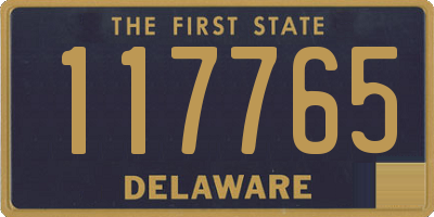 DE license plate 117765