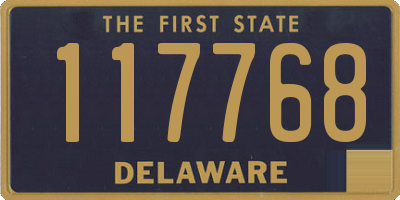 DE license plate 117768