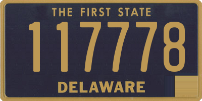 DE license plate 117778