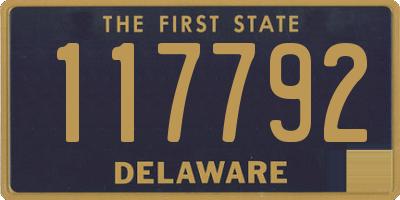 DE license plate 117792