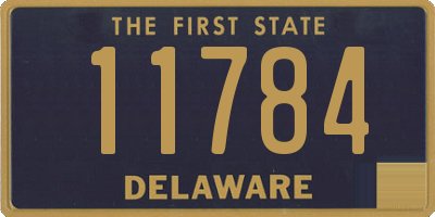 DE license plate 11784