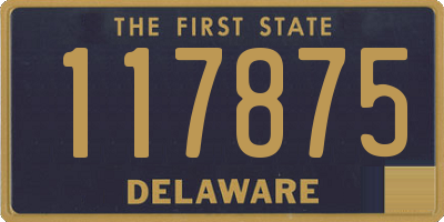 DE license plate 117875