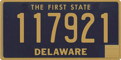 DE license plate 117921