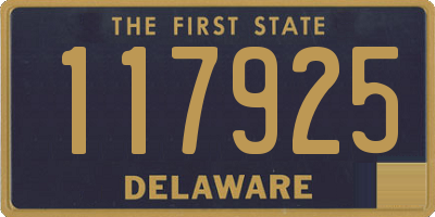 DE license plate 117925