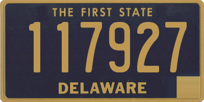 DE license plate 117927