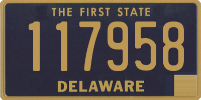 DE license plate 117958