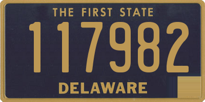 DE license plate 117982