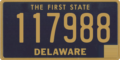 DE license plate 117988