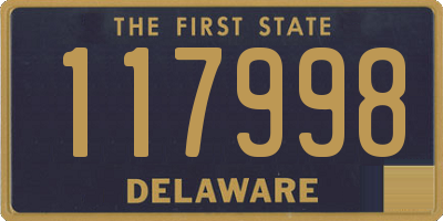 DE license plate 117998