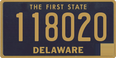 DE license plate 118020