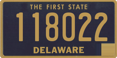 DE license plate 118022