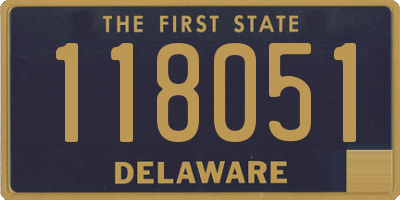 DE license plate 118051