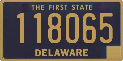 DE license plate 118065