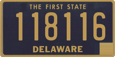 DE license plate 118116