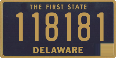 DE license plate 118181